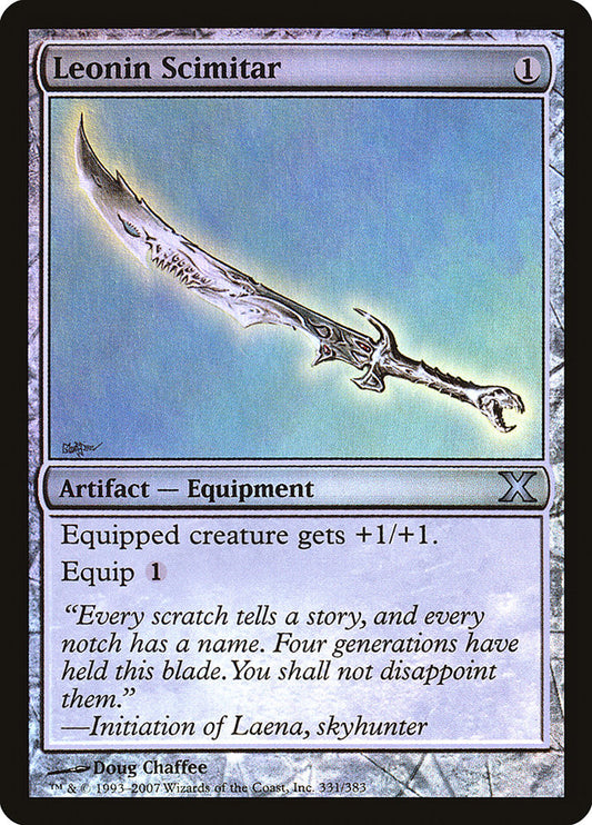 Leonin Scimitar - (Foil): Tenth Edition