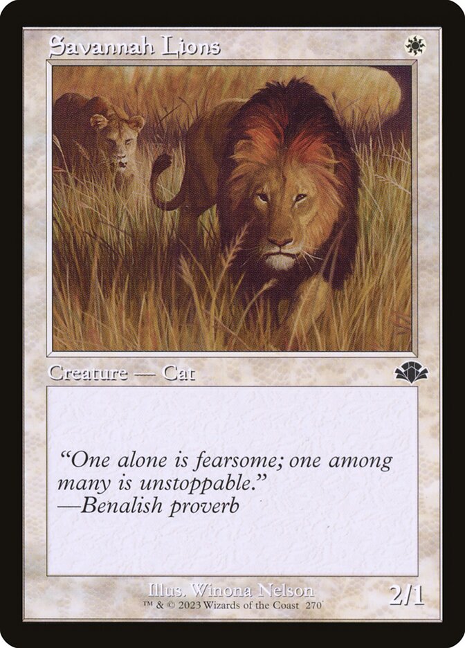 Savannah Lions (Retro Frame) - (Foil): Dominaria Remastered