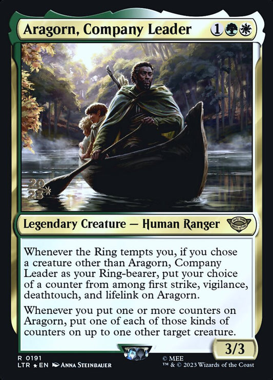 Aragorn, Company Leader (Prerelease) (The Lord of the Rings) - (Foil): Tales of Middle-earth Promos