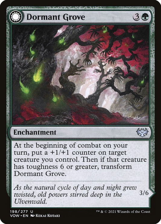 Dormant Grove // Gnarled Grovestrider - (Foil): Innistrad: Crimson Vow