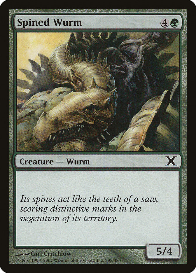 Spined Wurm - (Foil): Tenth Edition