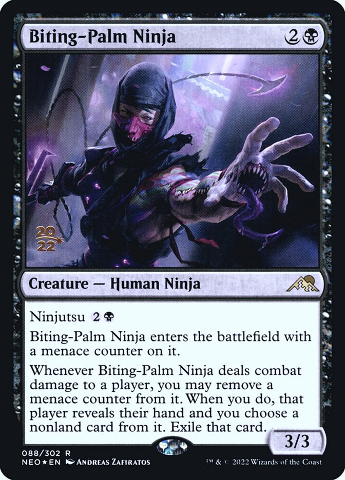 Biting-Palm Ninja - (Foil): Kamigawa: Neon Dynasty Promos