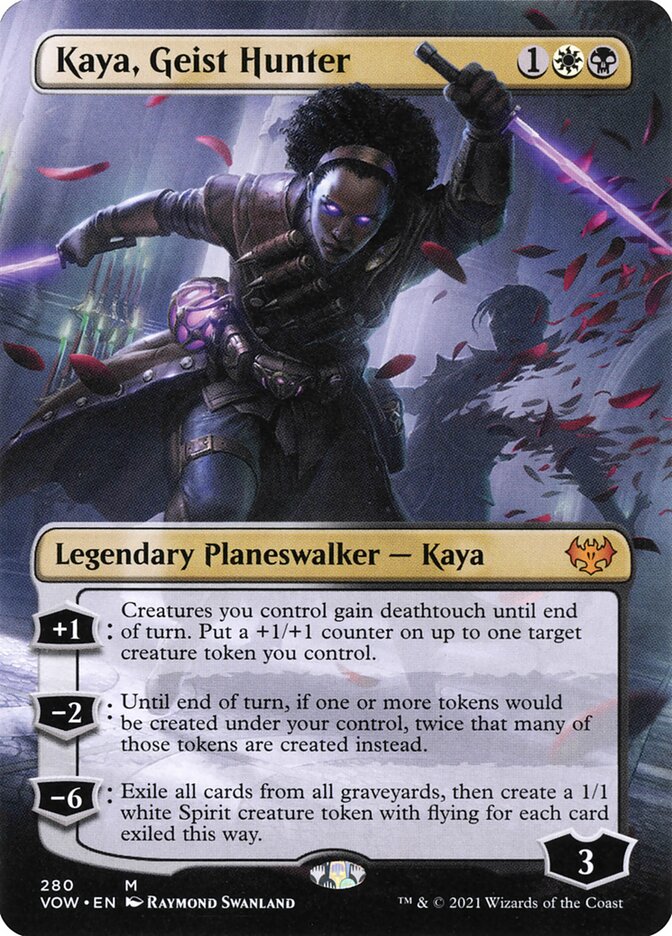 Kaya, Geist Hunter (Borderless) - (Foil): Innistrad: Crimson Vow