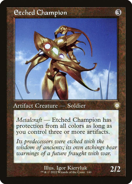 Etched Champion (Retro Frame): The Brothers' War Commander