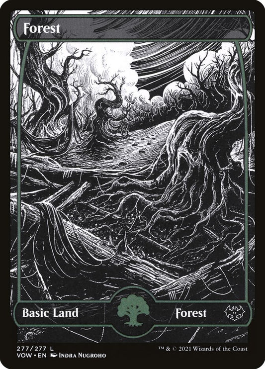 Forest (#277) (Full Art) - (Foil): Innistrad: Crimson Vow