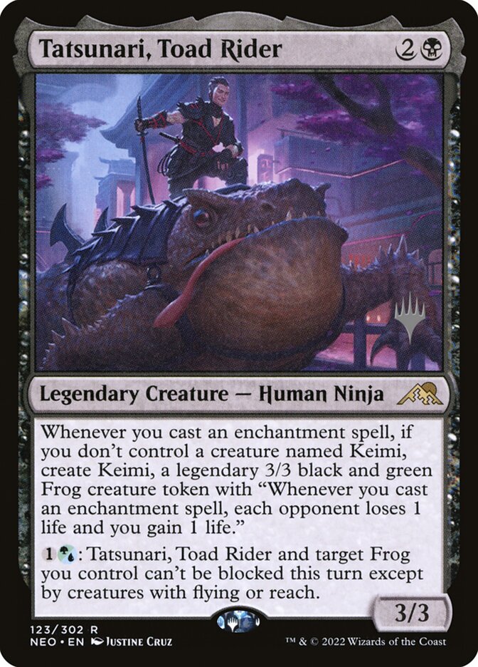 Tatsunari, Toad Rider - (Foil): Kamigawa: Neon Dynasty Promos