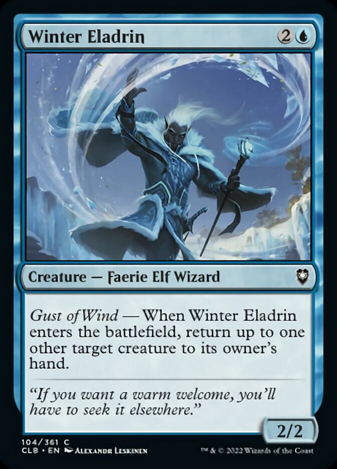 Winter Eladrin: Commander Legends: Battle for Baldur's Gate
