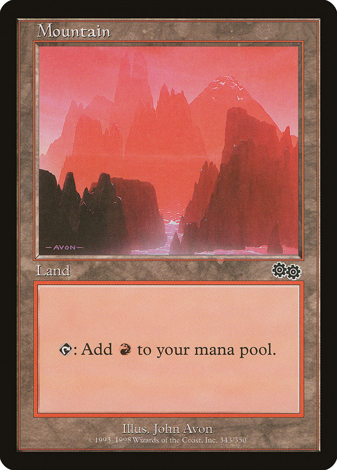 Mountain (#343): Urza's Saga