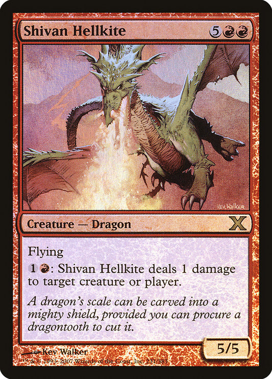 Shivan Hellkite - (Foil): Tenth Edition