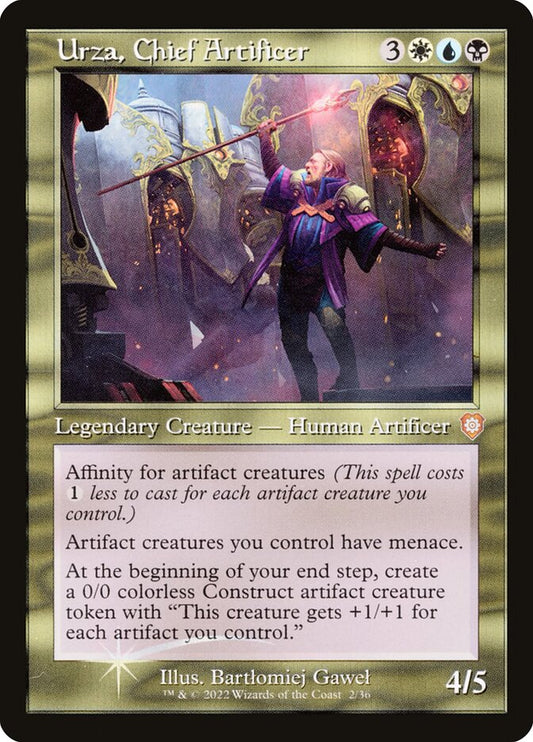 Urza, Chief Artificer (Retro Frame) - (Foil): The Brothers' War Commander