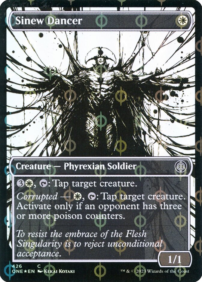 Sinew Dancer (#426) (Showcase) (Compleat Foil) - (Foil): Phyrexia: All Will Be One
