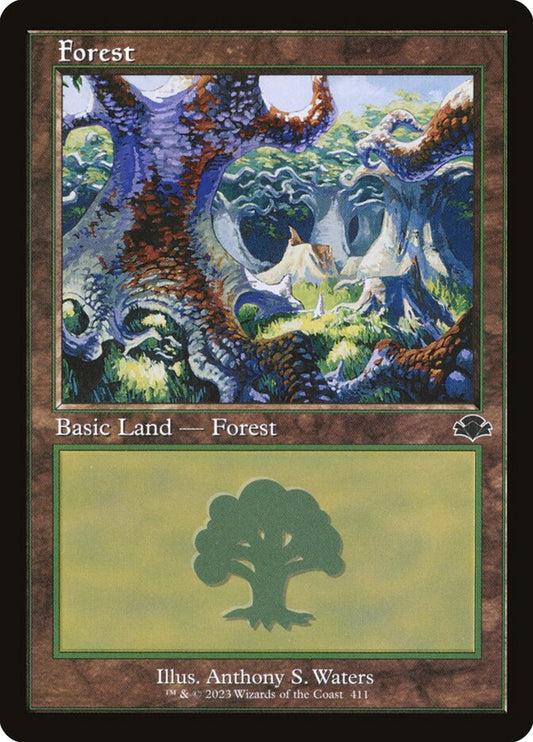 Forest (#411) (Retro Frame): Dominaria Remastered