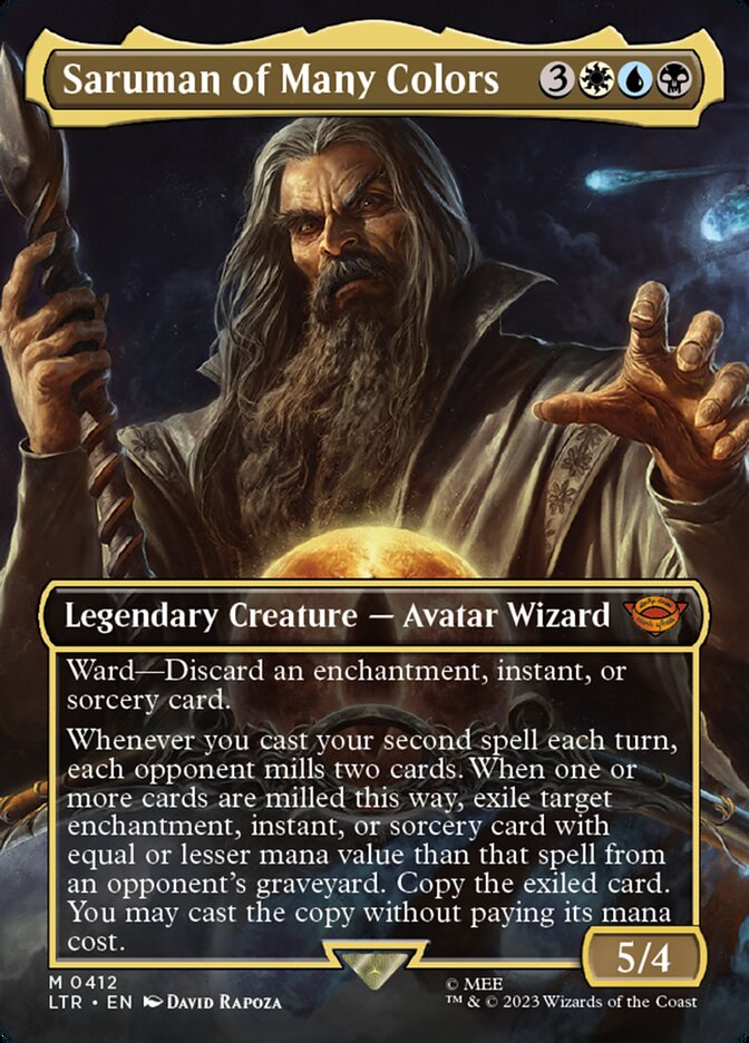 Saruman of Many Colors (Borderless) - (Foil): The Lord of the Rings: Tales of Middle-earth
