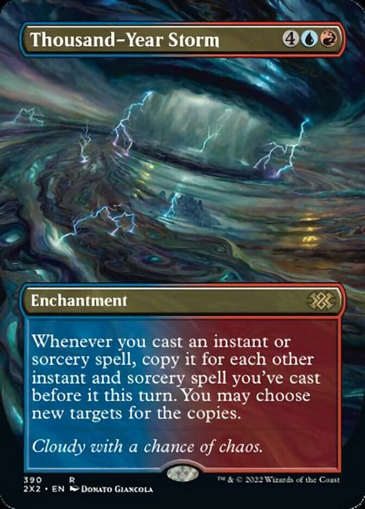 Thousand-Year Storm (Borderless) - (Foil): Double Masters 2022