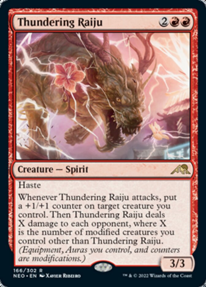 Thundering Raiju - (Foil): Kamigawa: Neon Dynasty