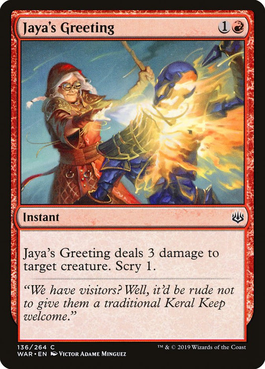 Jaya's Greeting - (Foil): War of the Spark