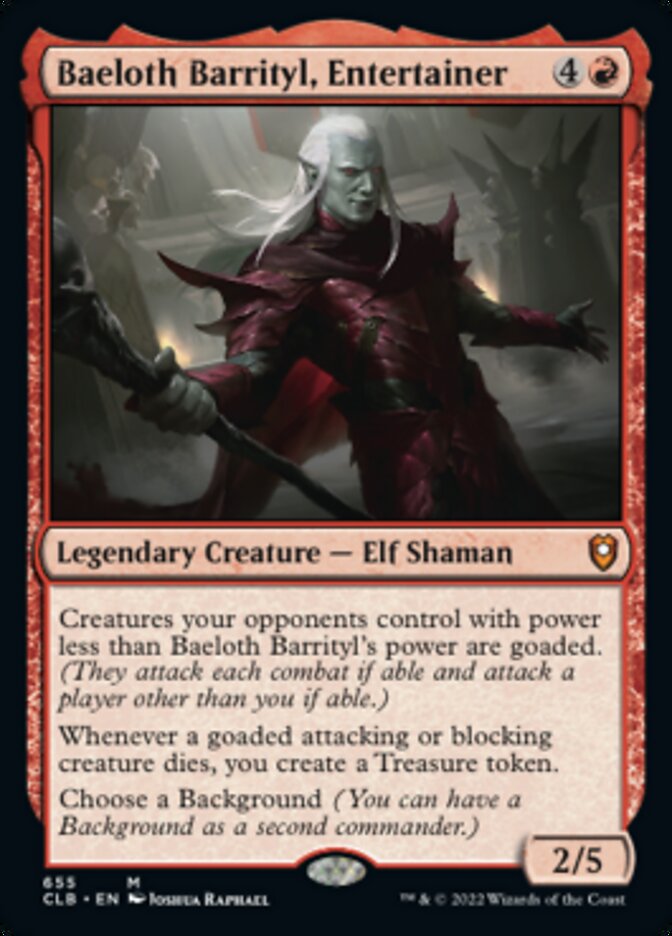 Baeloth Barrityl, Entertainer - (Foil): Commander Legends: Battle for Baldur's Gate