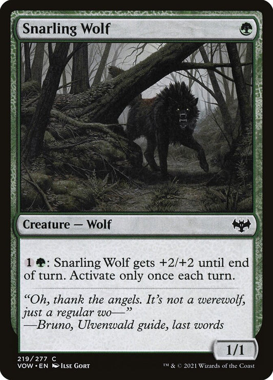 Snarling Wolf: Innistrad: Crimson Vow