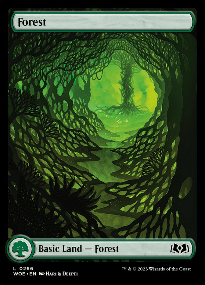 Forest (#266) (Full Art) - (Foil): Wilds of Eldraine