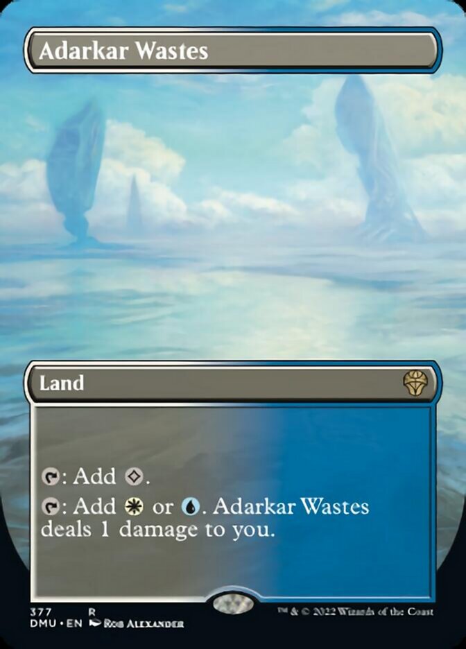 Adarkar Wastes (Borderless) - (Foil): Dominaria United