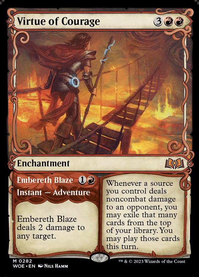 Virtue of Courage // Embereth Blaze (Showcase): Wilds of Eldraine