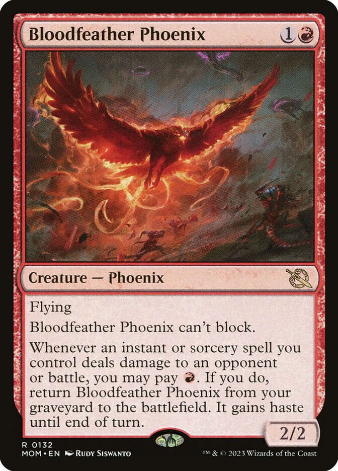 Bloodfeather Phoenix - (Foil): March of the Machine