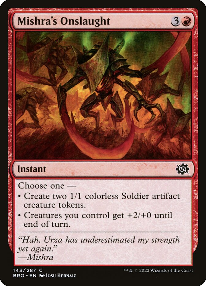 Mishra's Onslaught - (Foil): The Brothers' War