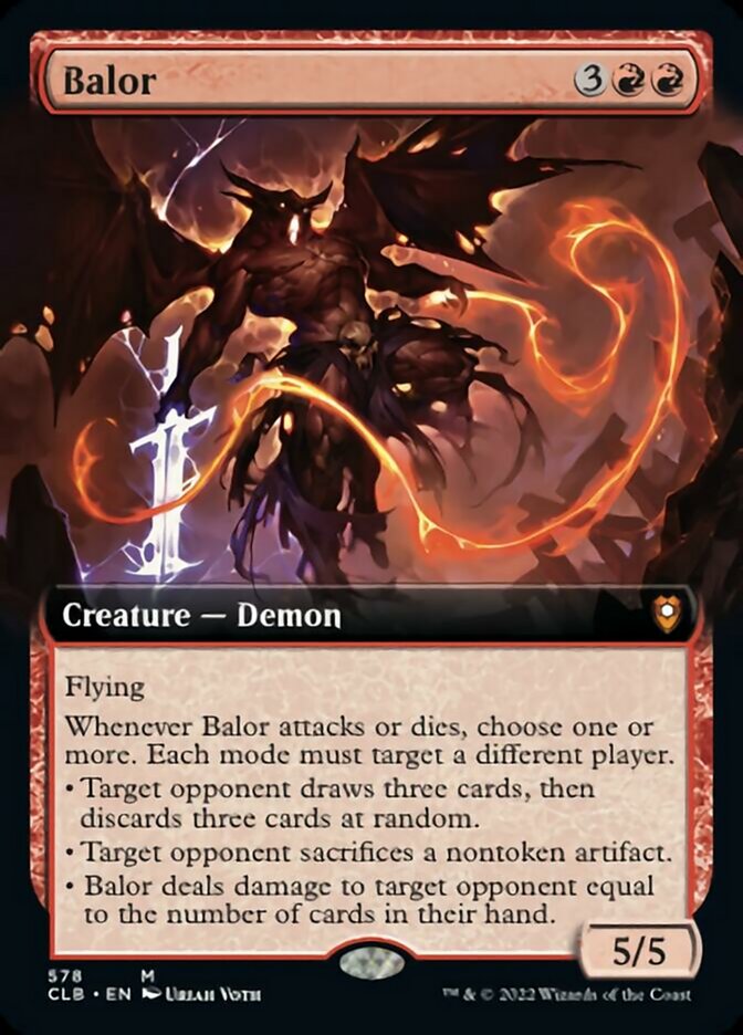 Balor (Extended Art) - (Foil): Commander Legends: Battle for Baldur's Gate