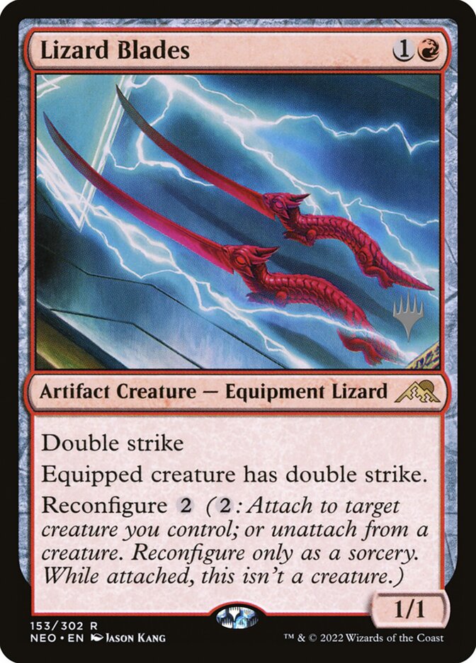 Lizard Blades - (Foil): Kamigawa: Neon Dynasty Promos