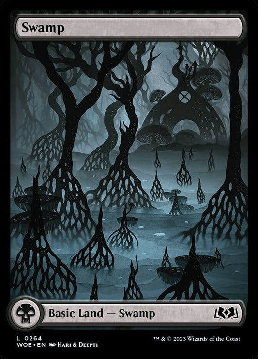 Swamp (#264) (Full Art) - (Foil): Wilds of Eldraine