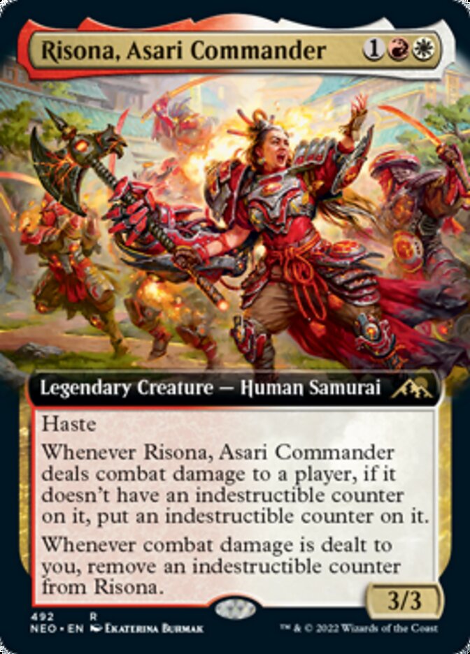 Risona, Asari Commander (Extended Art): Kamigawa: Neon Dynasty