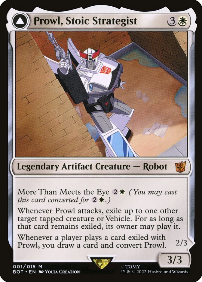 Prowl, Stoic Strategist // Prowl, Pursuit Vehicle - (Foil): Transformers