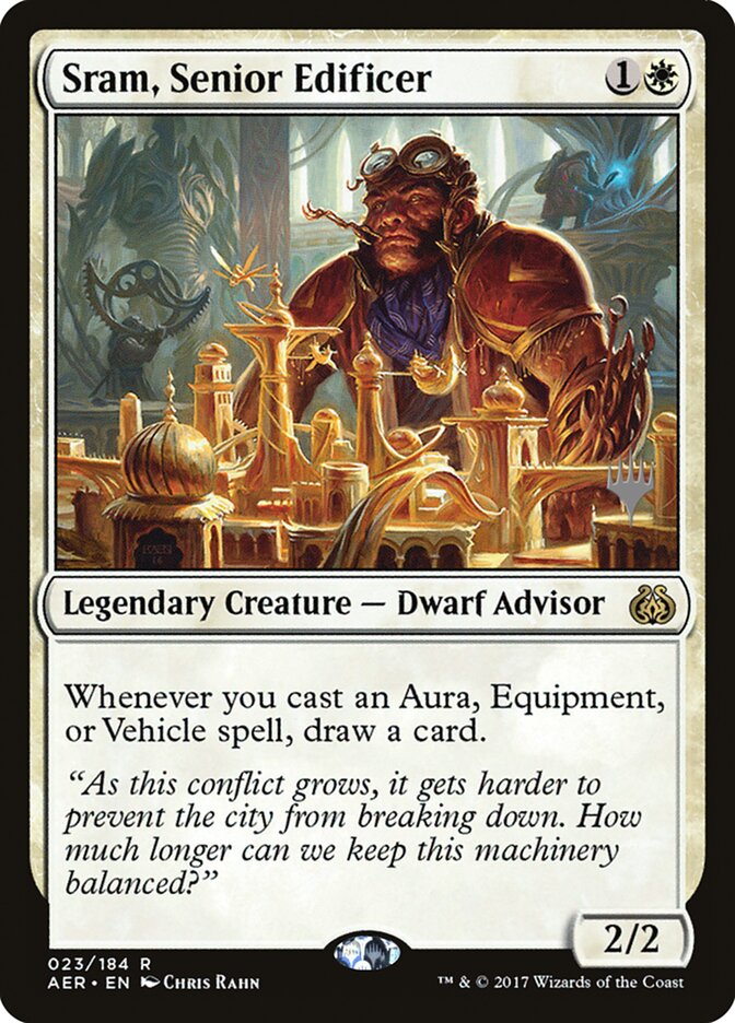 Sram, Senior Edificer (Promo Pack) (Aether Revolt): Aether Revolt Promos