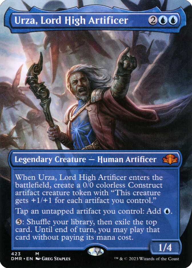 Urza, Lord High Artificer (Borderless) - (Foil): Dominaria Remastered