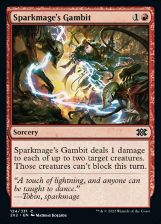 Sparkmage's Gambit - (Foil): Double Masters 2022