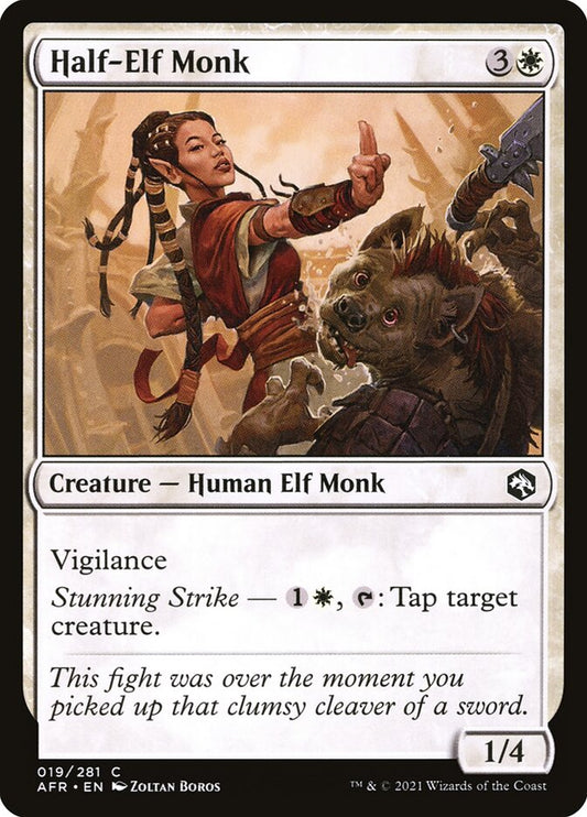 Half-Elf Monk - (Foil): Adventures in the Forgotten Realms