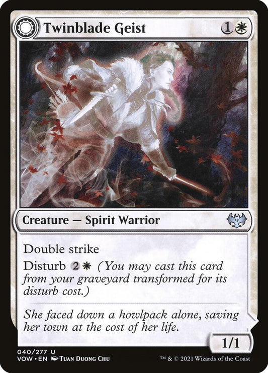 Twinblade Geist // Twinblade Invocation: Innistrad: Crimson Vow