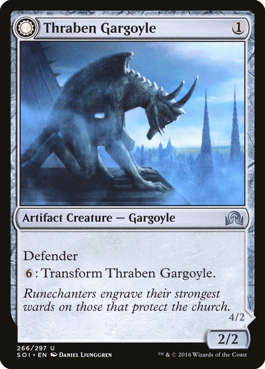 Thraben Gargoyle // Stonewing Antagonizer - (Foil): Shadows over Innistrad