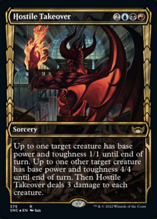 Hostile Takeover (Showcase) (Gilded Foil) - (Foil): Streets of New Capenna
