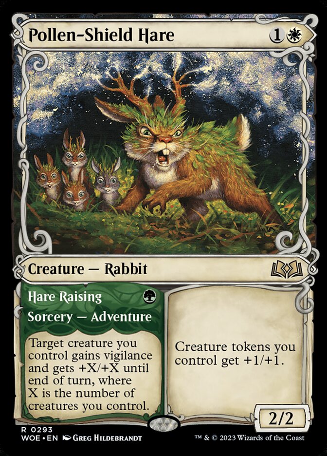 Pollen-Shield Hare // Hare Raising (Showcase) - (Foil): Wilds of Eldraine