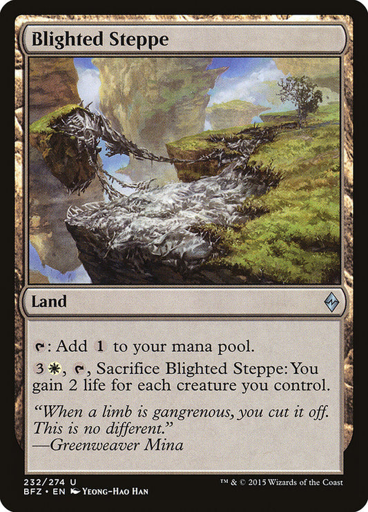 Blighted Steppe - (Foil): Battle for Zendikar