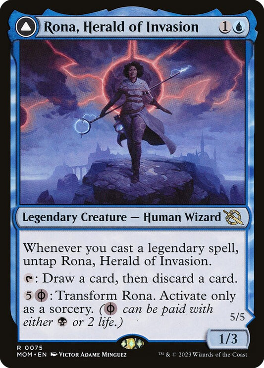 Rona, Herald of Invasion // Rona, Tolarian Obliterator - (Foil): March of the Machine