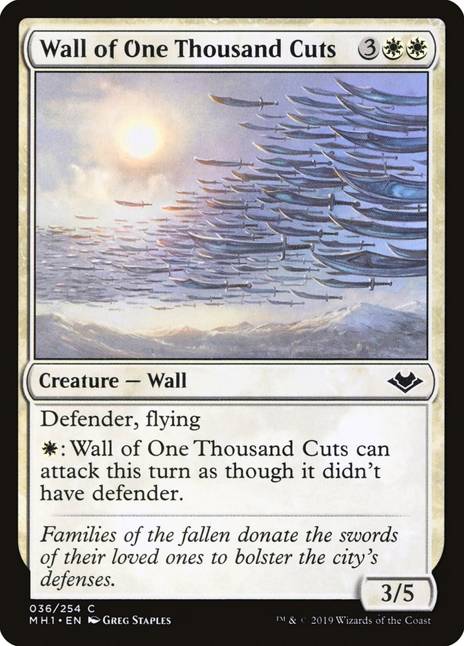 Wall of One Thousand Cuts: Modern Horizons