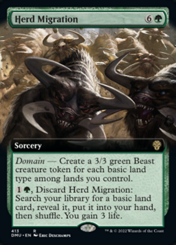 Herd Migration (Extended Art) - (Foil): Dominaria United