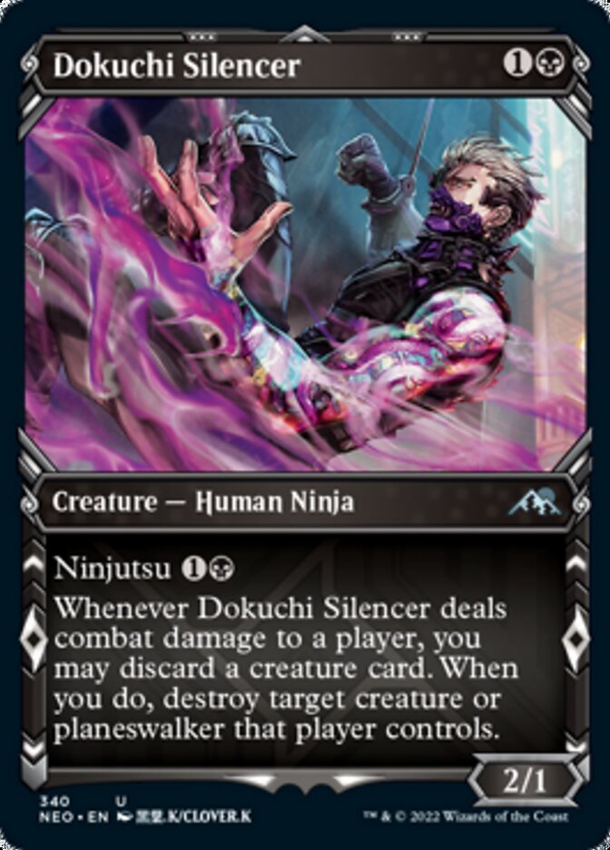 Dokuchi Silencer (Showcase) - (Foil): Kamigawa: Neon Dynasty