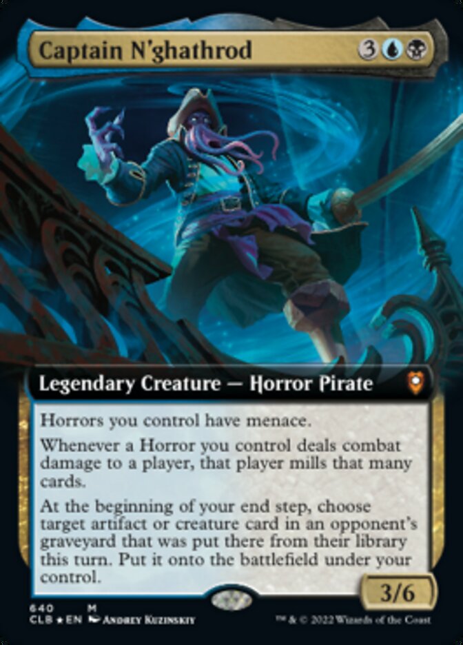 Captain N'ghathrod (Extended Art): Commander Legends: Battle for Baldur's Gate