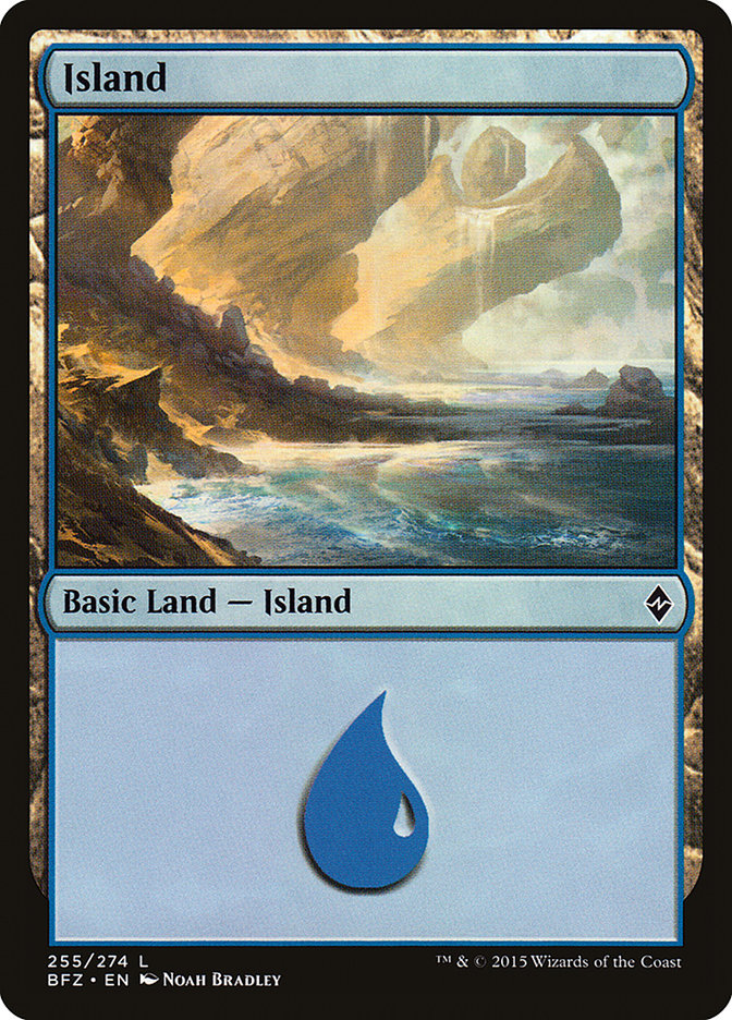 Island (#255) (Regular Art): Battle for Zendikar