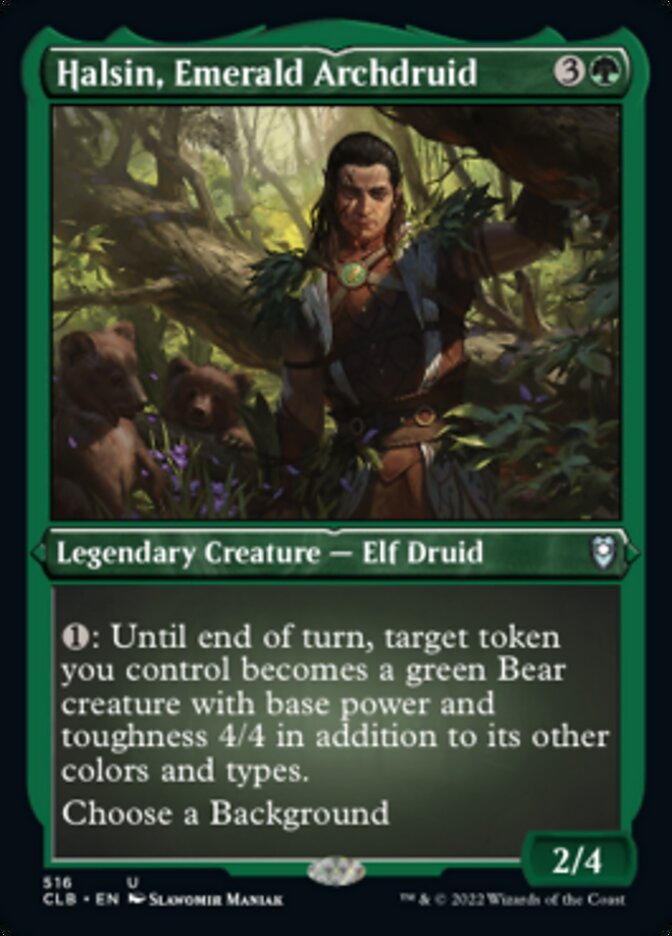 Halsin, Emerald Archdruid (Foil Etched) - (Foil): Commander Legends: Battle for Baldur's Gate