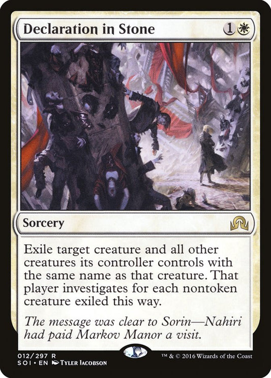 Declaration in Stone - (Foil): Shadows over Innistrad