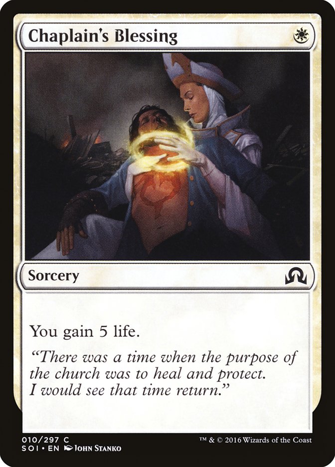 Chaplain's Blessing - (Foil): Shadows over Innistrad
